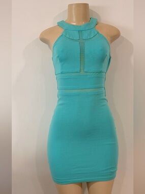 Guess sexy Halter mint color Bodycon Mini Dress